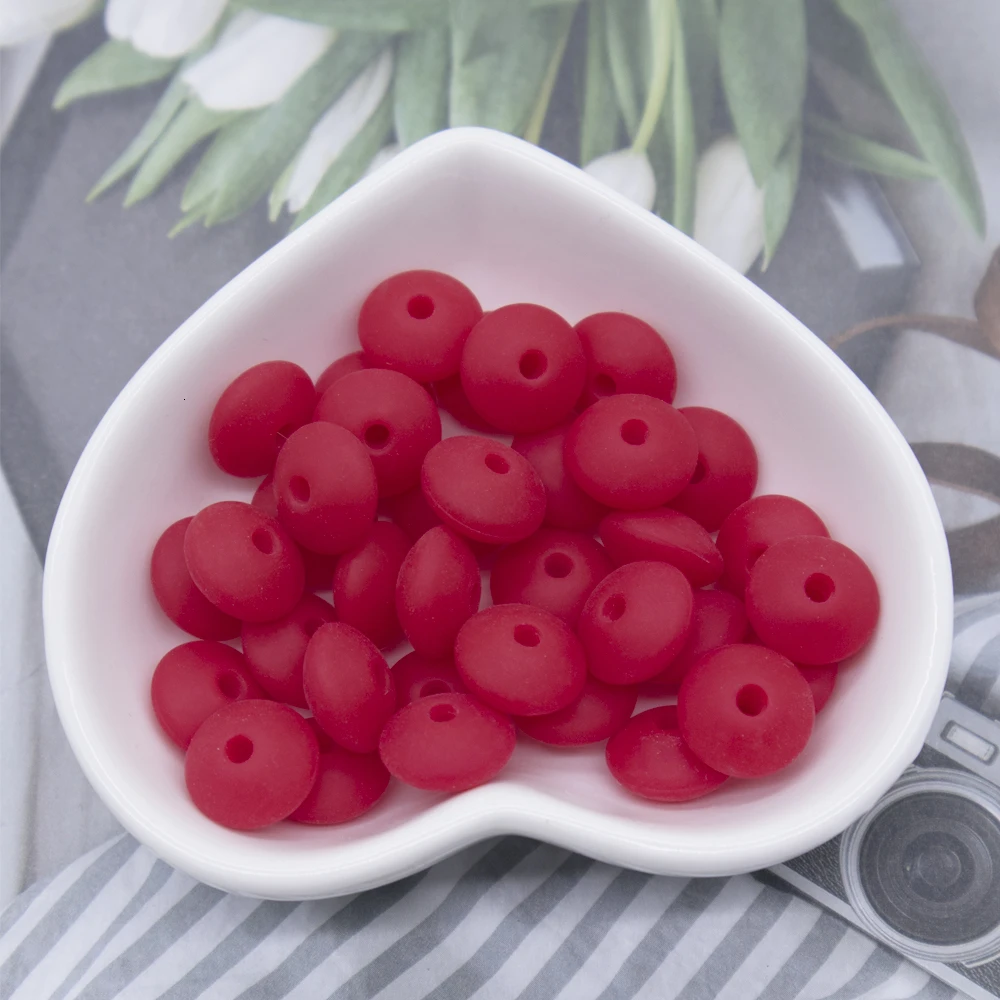 60pc Baby Teether Silicone Teethers BPA Free Abacus Lentils Beads Silicone Beads Baby Teething Nursing Pacifier Clip Accessories - Цвет: 60pc BD020-36