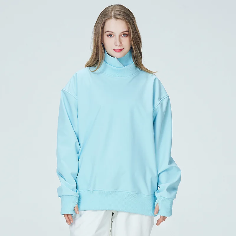 

Мужская толстовка с длинным воротником, рубашка для влюбленных, ветрозащитная флисовая лыжная одежда, свитер, Женская Новинка 2022, зимняя те...