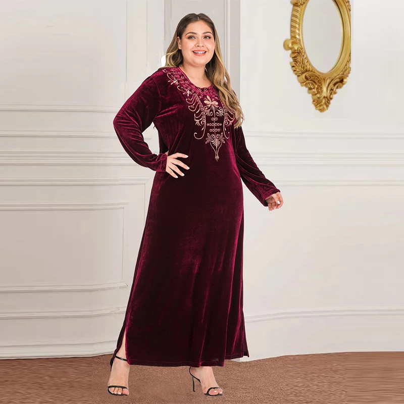 Новое мусульманское платье Дубай Турция большой размер Женская Арабская юбка