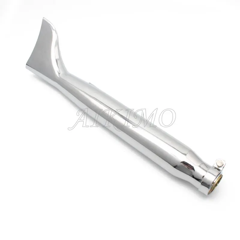 Хромированная выхлопная труба для мотоцикла с рыбьим хвостом универсальная Harley