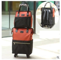 brand 20 inch women luggage bag set trolley bag travel handbag spinner suitcase travel rolling bag baggage bag travel bag wheels