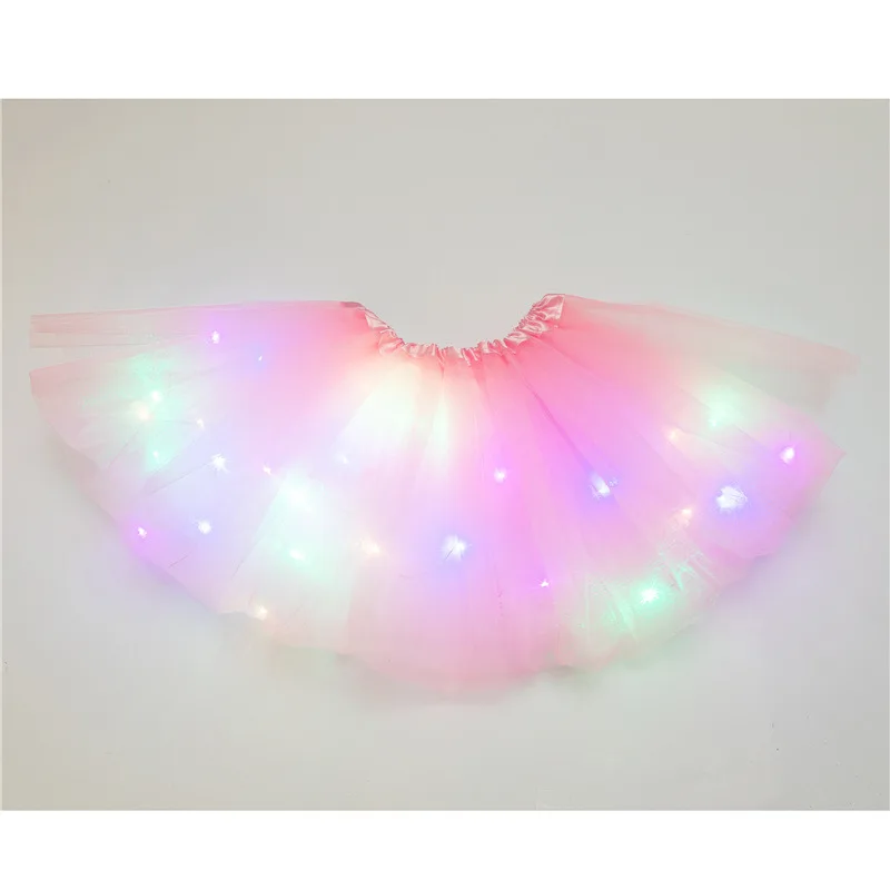 

FAKUNTN Women Tutu Skirt Glitter Kids and adult Pettiskirt Princess ball gown Tulle Dancewear led Light Ballet Party miniskirt