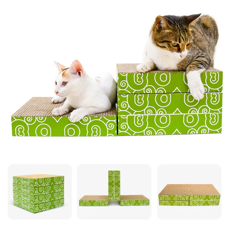 Классная гофрированная металлическая лестница четырех в одном для кошек с