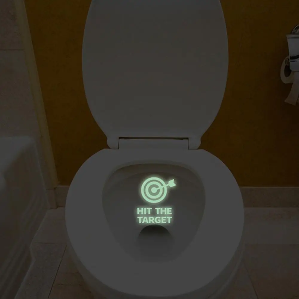 WC Наклейка на стену хит цель Водонепроницаемая резьба светящаяся в темноте