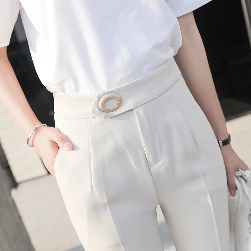 Штаны ощущение шифоновые штаны Гарун женский девять очков 2019 Лето маленькое