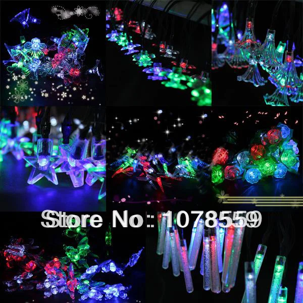 

Solar Power 30 LED Dragonfly Shape Outdoor Garden Yard Snowflake Pompons String Light Xmas Party Lamp free shpping