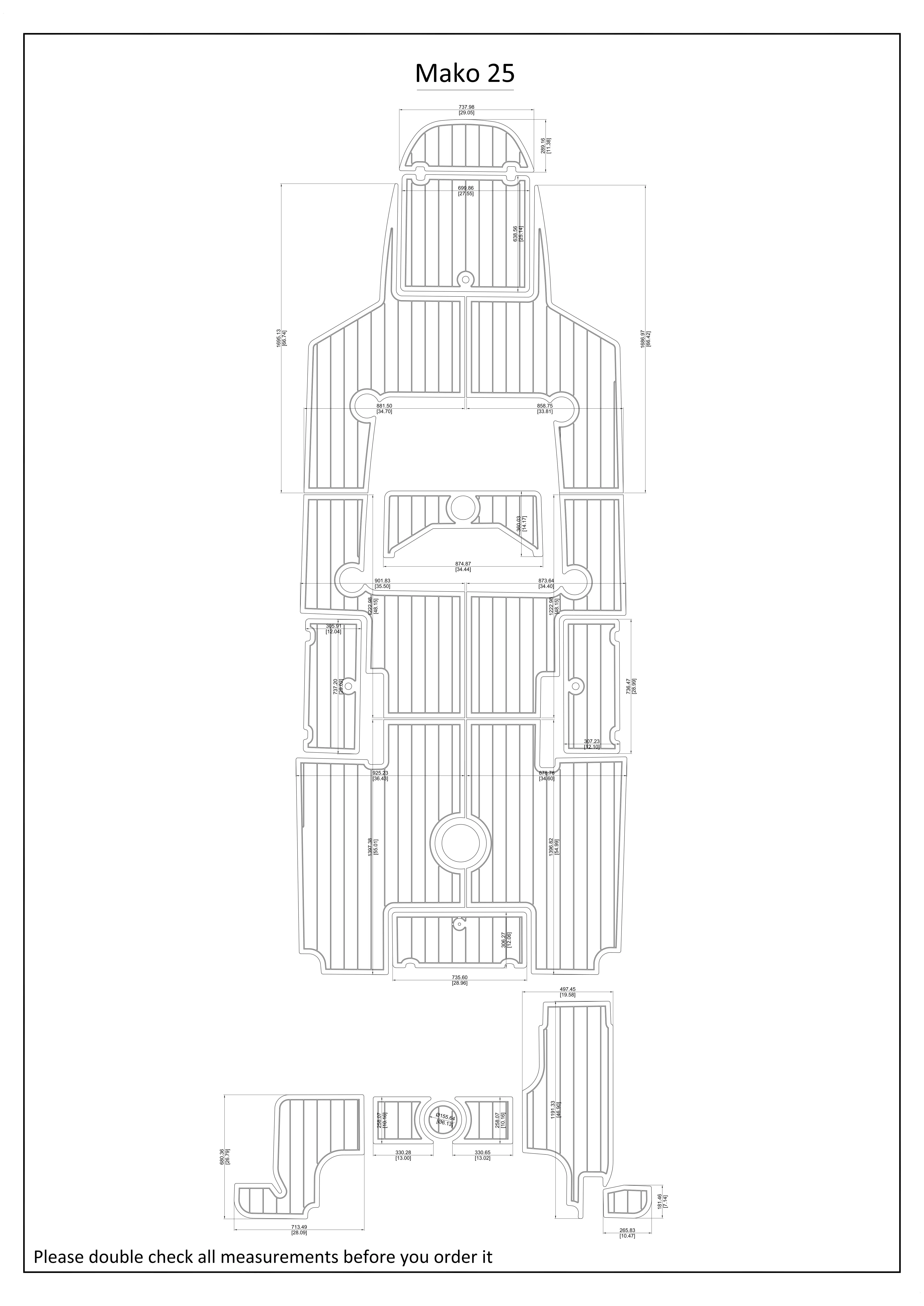 

Mako 25 платформа для плавания и лодка для кабины EVA искусственный Тиковый напольный коврик