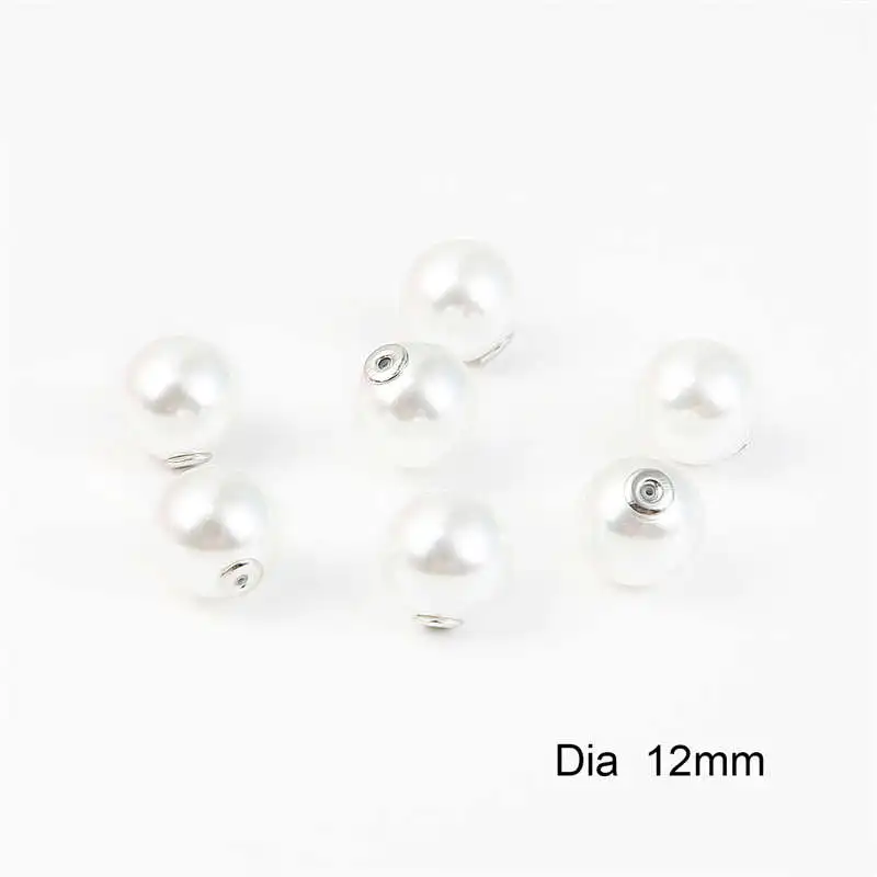 White 12mm Hole1mm 10 шт. белый цвет слоновой кости ABS жемчужные бусины очаровательные серьги-гвоздики задние пробки ушной столб гайки затычки для самостоятельного изготовления ювелирных изделий серьги База - Цвет: White 12mm Hole1mm