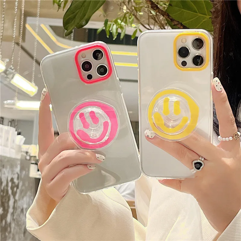 Симпатичный мультяшный чехол для телефона с рисунком улыбающегося лица IPhone 12 11 Pro