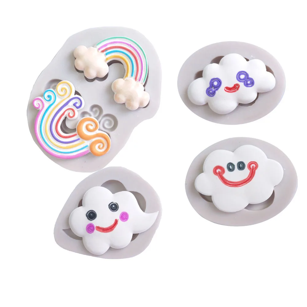 Облако Радуга Силиконовая Форма Sugarcraft Торт Инструменты для украшения помадки