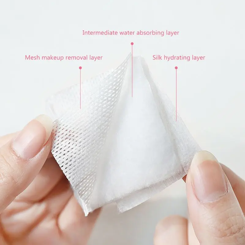

222pcs Disposable Cosmetic Cotton Pad Cotton Makeup Remover Wipe Facial Cleaning X7JA