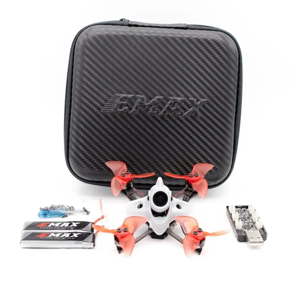 

Подарок официальный Emax Tinyhawk II Race BNF FPV Дрон F4 5A 7500KV RunCam Nano2 700TVL 37CH 25/100/200mW VTX 2S