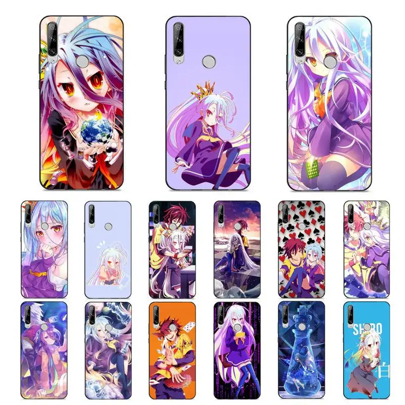 

YNDFCNB Game NO life Anime Phone Case for Huawei Y 6 9 7 5 8s prime 2019 2018 enjoy 7 plus