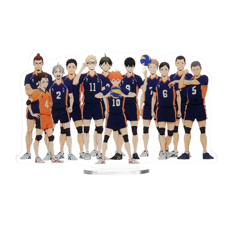 

15cm Volleyball Teenagers Figures Plate Holder Stand Anime Haikyuu!! Acrylic Desk Stand Figures Models Model Plate Decor Gift