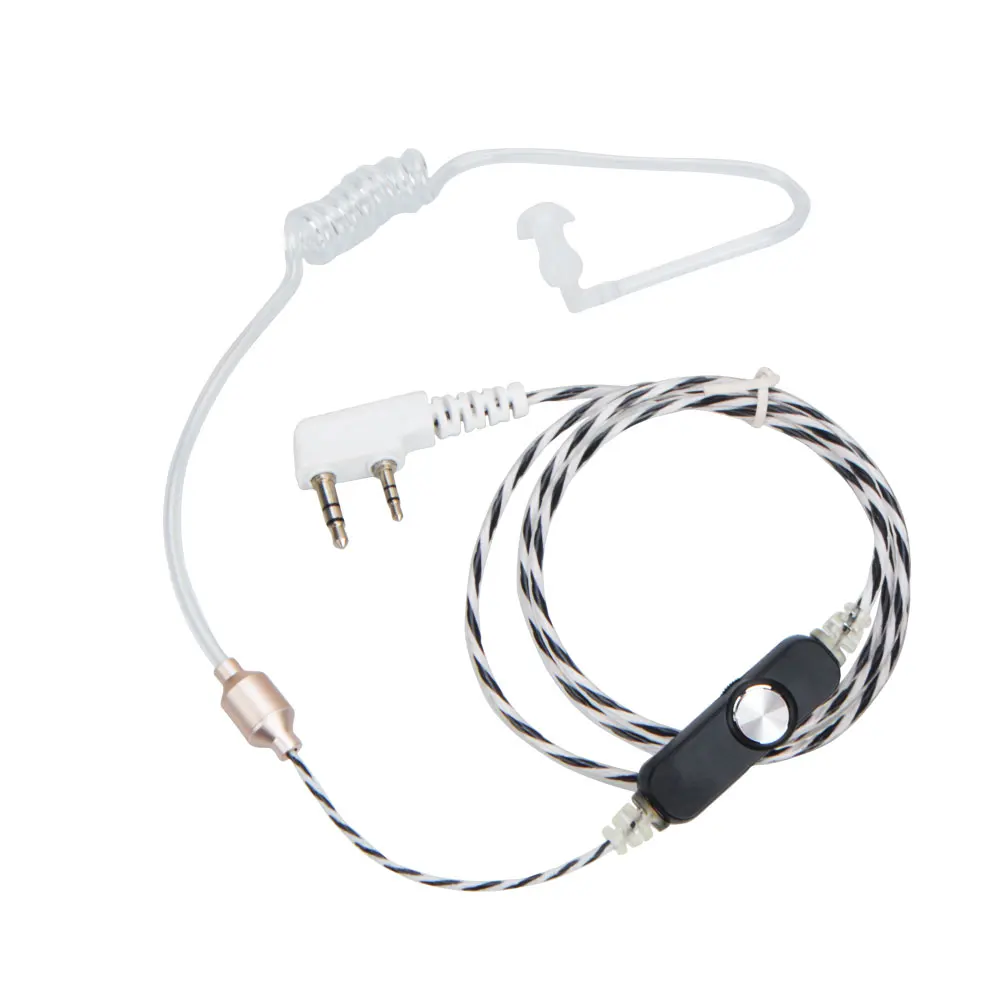 Наушники-вкладыши с воздушной трубкой 1 2 м кристаллическим кабелем и