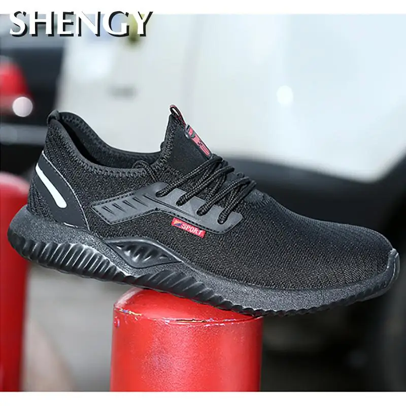 Мужская повседневная обувь мужские безопасные рабочие ботинки 2020 со стальным