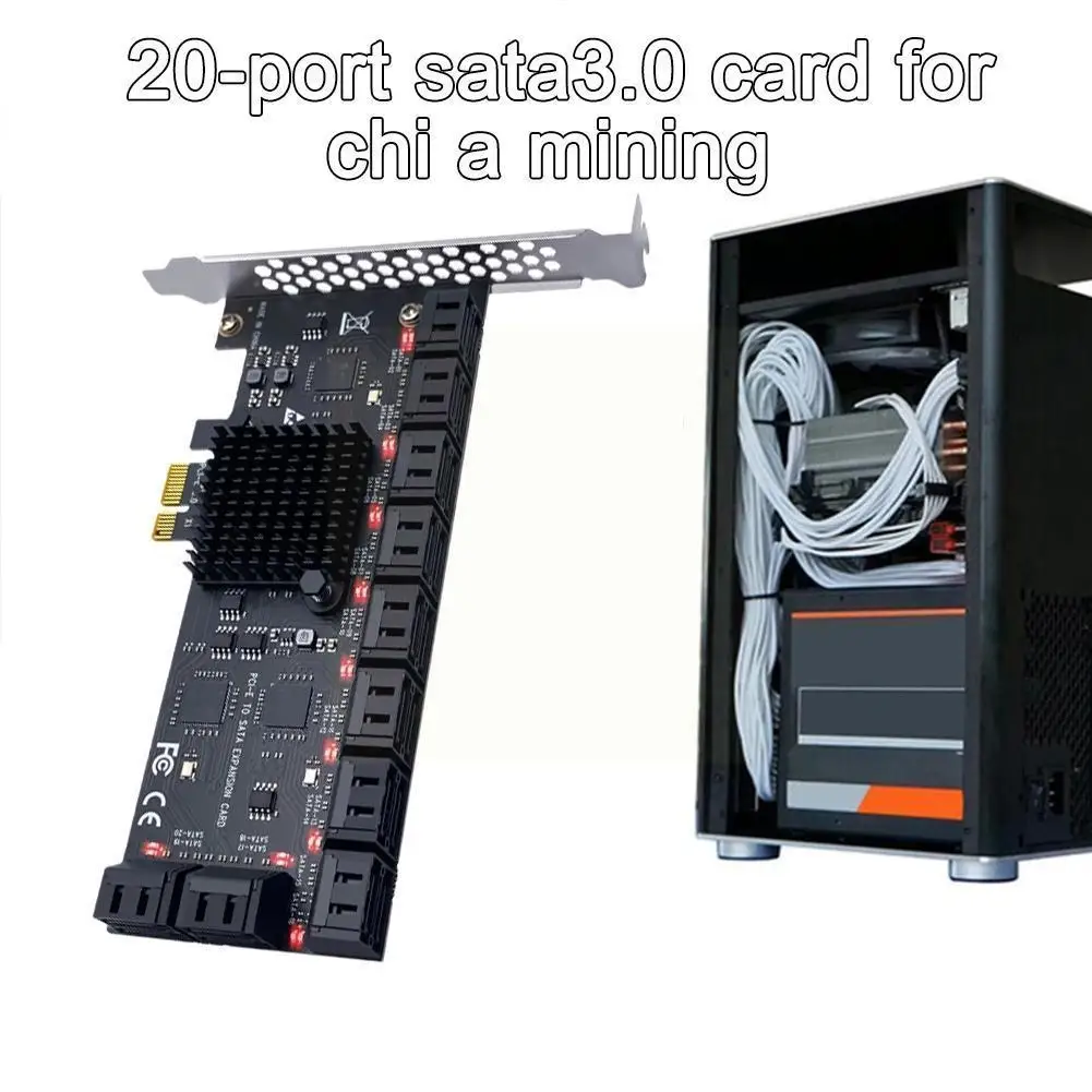 

Spot Pci-e To Sata Hard Drive Adapter Card Pcie X1 Card Sata 20-port Expansion X3b7