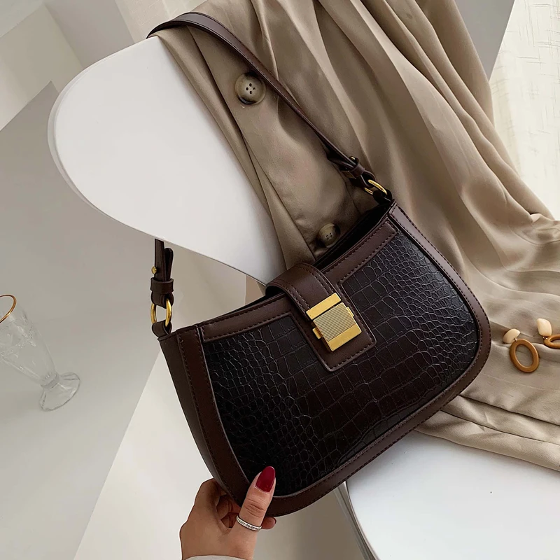 Сумка и клатч с узором под крокодиловую кожу для женщин модный мессенджер на