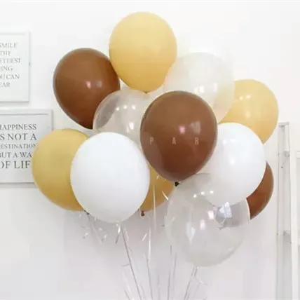20 шт./лот 10 дюймов коричневый белый прозрачный цвет латексный Гелиевый шар