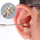 Двухсторонняя спиральная ложка для ушей из нержавеющей стали, 1 шт., средство для удаления ушного воска, многофункциональное портативное средство для чистки кожи