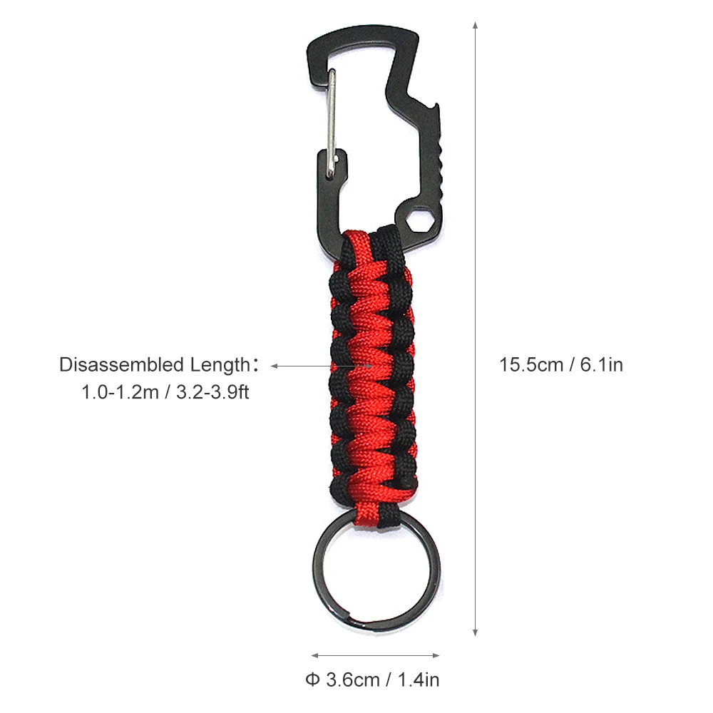 6 шт. зажимы для ключей из Паракорда с плетеными ремешками выживания на природе
