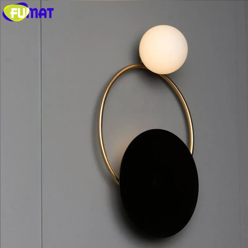 FUMAT Post-modern Wall Lamp Creative Art Deco LED Black Lights for Bedroom Bedside Hotel Stairs Study Room Light Fixture | Освещение