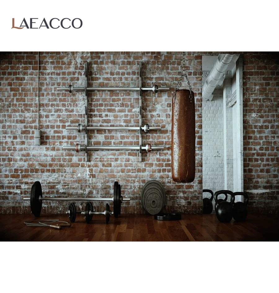 Laeacco песочница для тренажерного зала кирпичная стена деревянный пол детские фоны