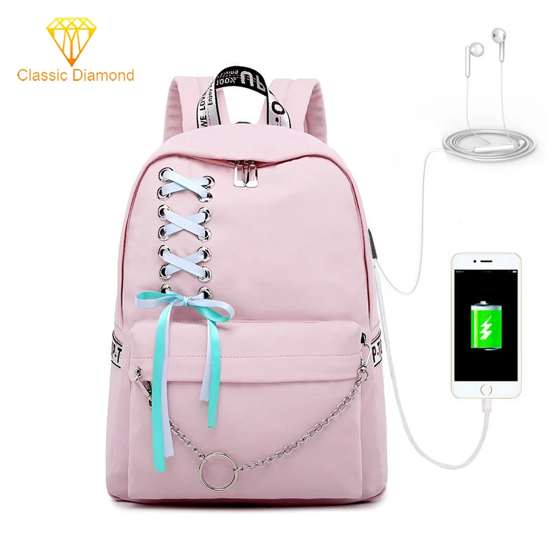 Рюкзак женский водонепроницаемый с usb зарядкой для ноутбука 2019|Женские рюкзаки| |