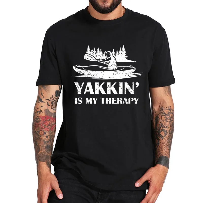 Винтажная Футболка с принтом байдарка Yakkin Is My Treatment Забавный креативный дизайн