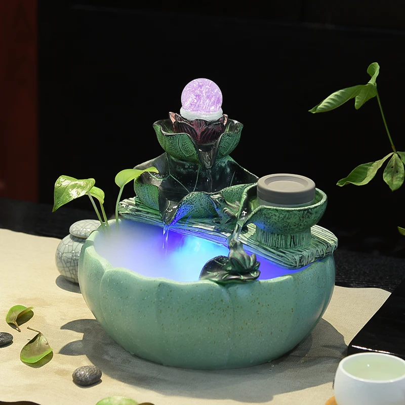 Керамический аквариумный фонтан для помещений 220 В фэн шуй на удачу домашний