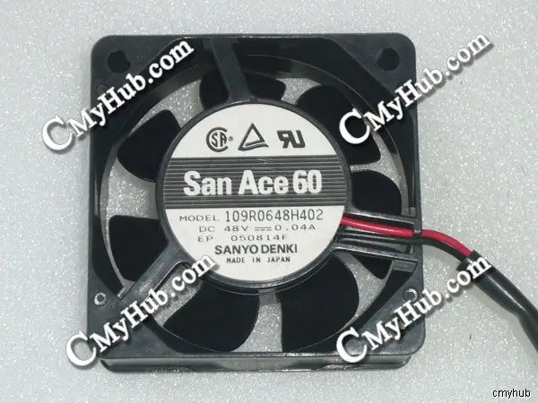 Для SANYO DENKI 109R0648H402 DC48V 0.04A 6025 6 см 60 мм 60x60x25 2 контактный проводной охлаждающий