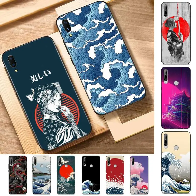 

Japanese Style Art Japan Phone Case for Huawei Y 6 9 7 5 8s prime 2019 2018 enjoy 7 plus