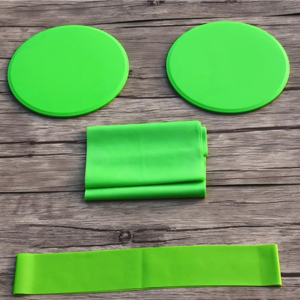 

Yoga Fitness Three-piece Set Skid Plate Elastic Ring Hip Training Household Equipment Easy to Carry