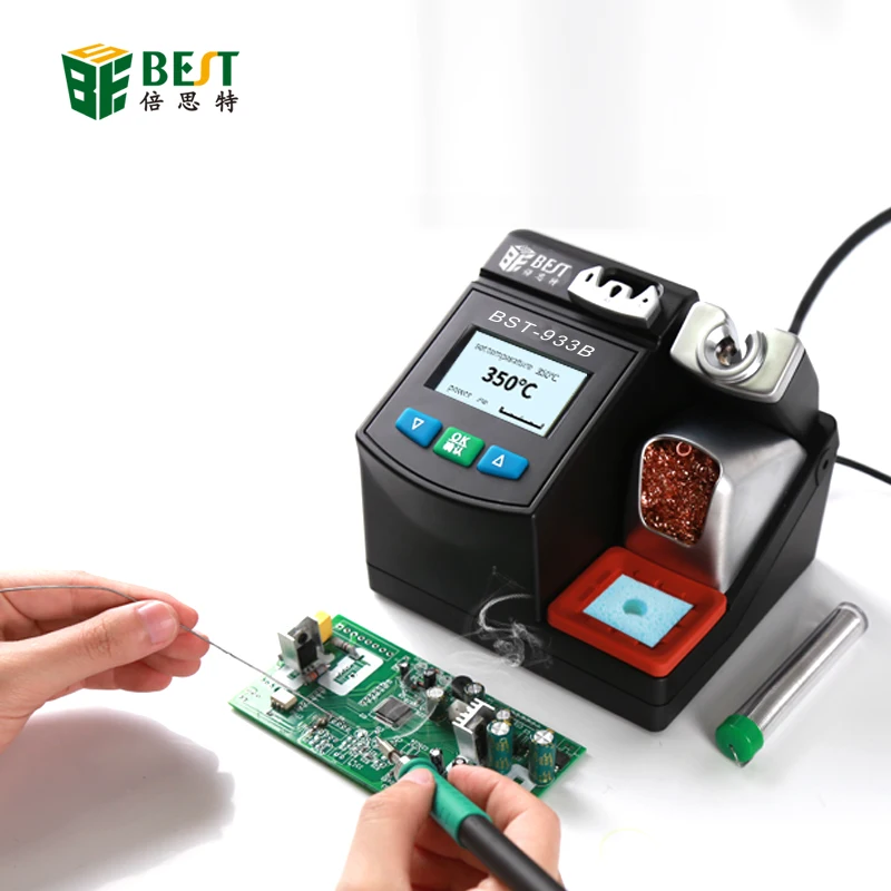 

BST-933B Heat High Quality Precision Intelligent Rework Mobile Phone Motherboard Repair Lead-free T12 Soldering Station For