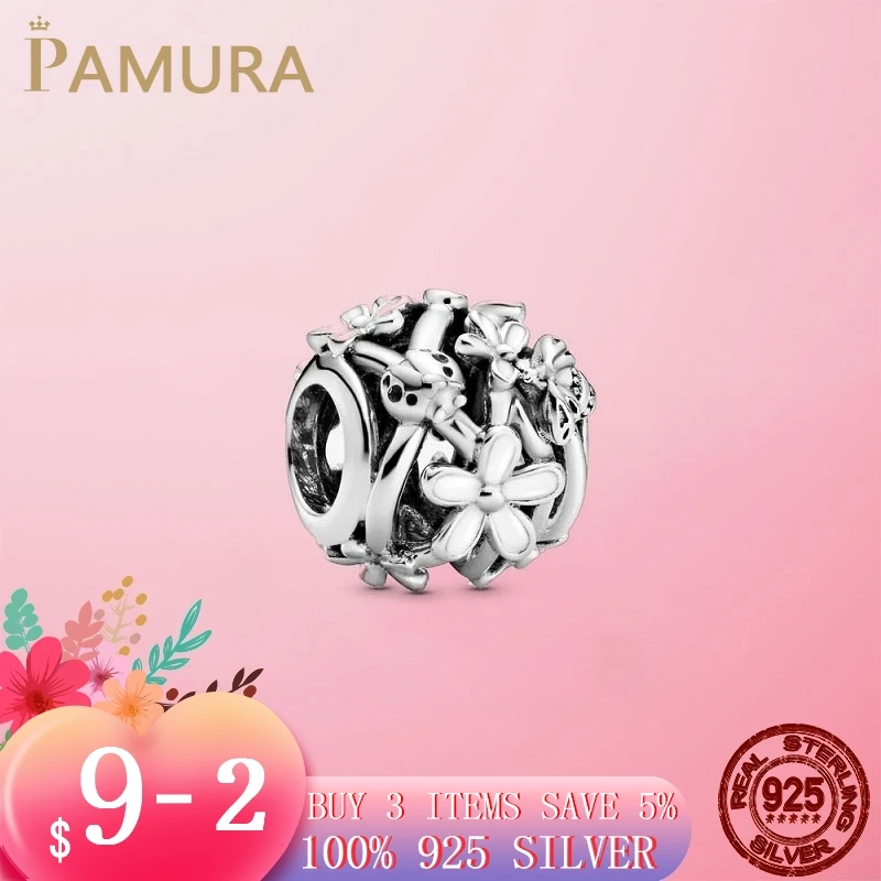 Подходит к оригиналу Pandora браслет с шармами 925 стерлингового серебра ажурные