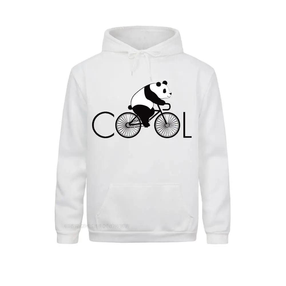 Cool Panda Riding On Bicycle Cycling Men Sweater Chinese Cartoon Cute Animal Casual Hoodie Cotton Gift