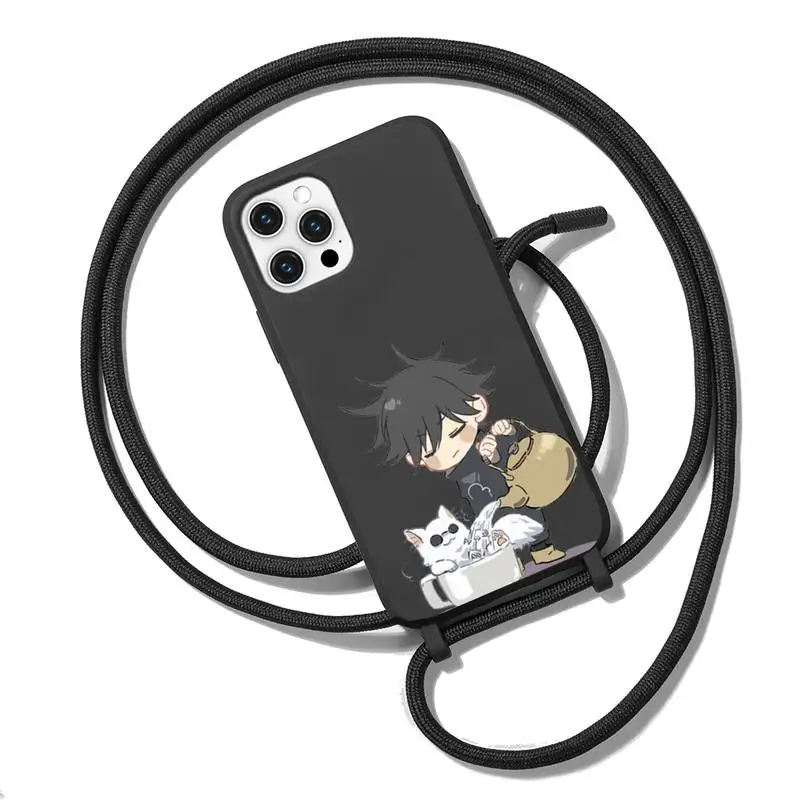 

Jujutsu Kaisen anime cute cartoon Phone Case Necklace Lanyard for iPhone 12 11 8 7 se 2020 mini pro X XS XR MAX Plus