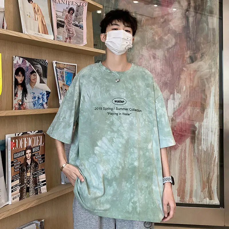 Мужская футболка с коротким рукавом круглым вырезом в японском стиле | одежда