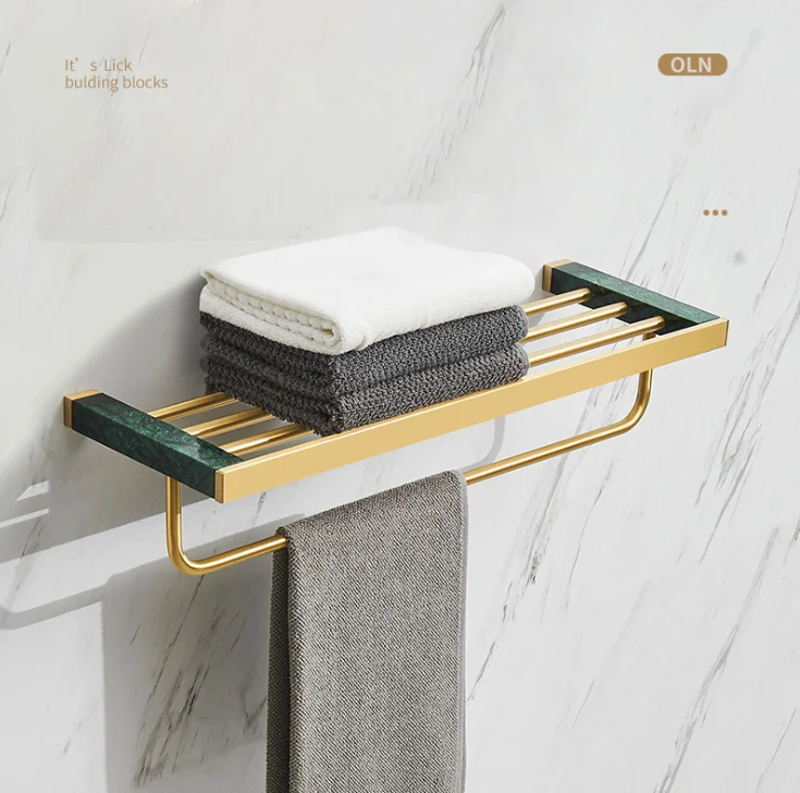 Ванная комната роскошная с полкой для полотенец из мрамора, мыльницей, держателем для бумаги, полочкой для ванны, комплектом крепежа и вешалкой для одежды оптом.