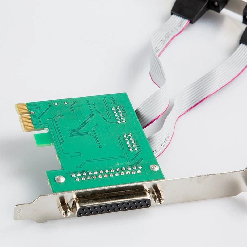 

2Port RS-232 Serial Port +1 DB25 Printer Parallel Port Pci-E Pci Card Adapter XR