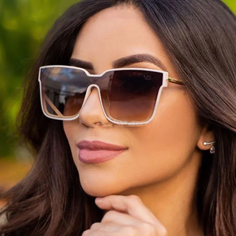 

Raccoon Classic Siamese Sunglasses Women Men Retro Square Oversized Sun Glasses Shades Female Uv400 Blue Pink Gradient Sunglass