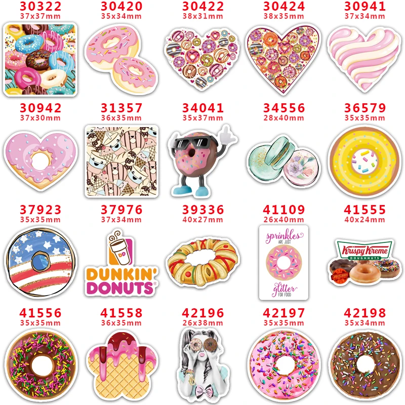 

Принадлежности для рукоделия, аксессуары для шитья, Мультяшные пончики, печатная плоская смола, форма, 30 шт. PR-30322