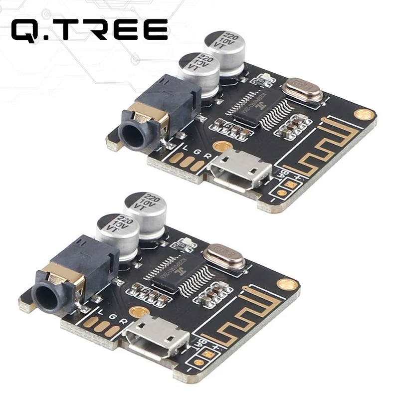 

2pcs Bluetooth Audio Receiver Board BT 5.0 Stereo Audio Amplifier 3.7-5V Car Speaker Amplifier for DIY
