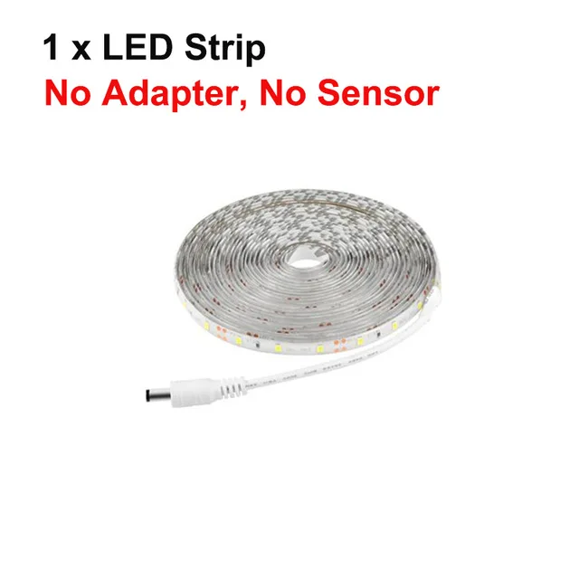 Only LED Strip 2A Питание светодиодный ночник 12V светодиодный лента движения PIR Сенсор Светодиодные ленты светильник 2835 Водонепроницаемый шкафа ЛЕСТНИЦЫ шкаф для спальни светильник - Испускаемый цвет: Only LED Strip