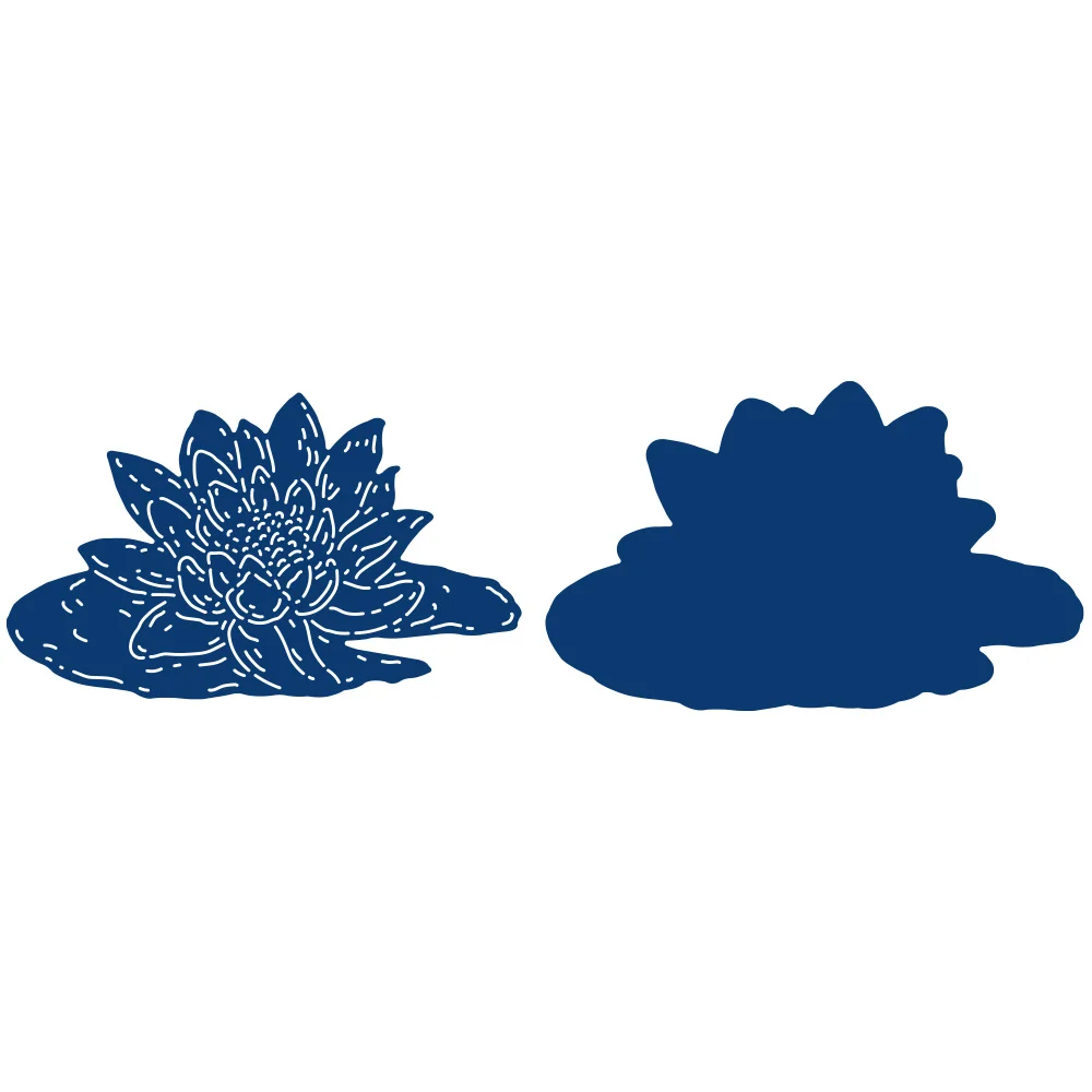 

2021 New Waterlily Metal Cutting Dies Hot Sale Diy Manual Making Scrapbook Diary Embossing Template Decoration Album Gift