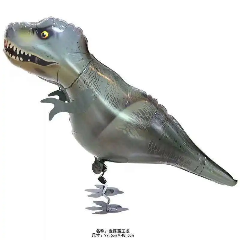 Tyrannosaurus Rex Новое поступление, альпака, шар на день рождения, свадебное украшение, милый мультфильм, прогулки, животное, фольга, воздушный шар, динозавр, Белый Кот, балоны - Цвет: Tyrannosaurus Rex
