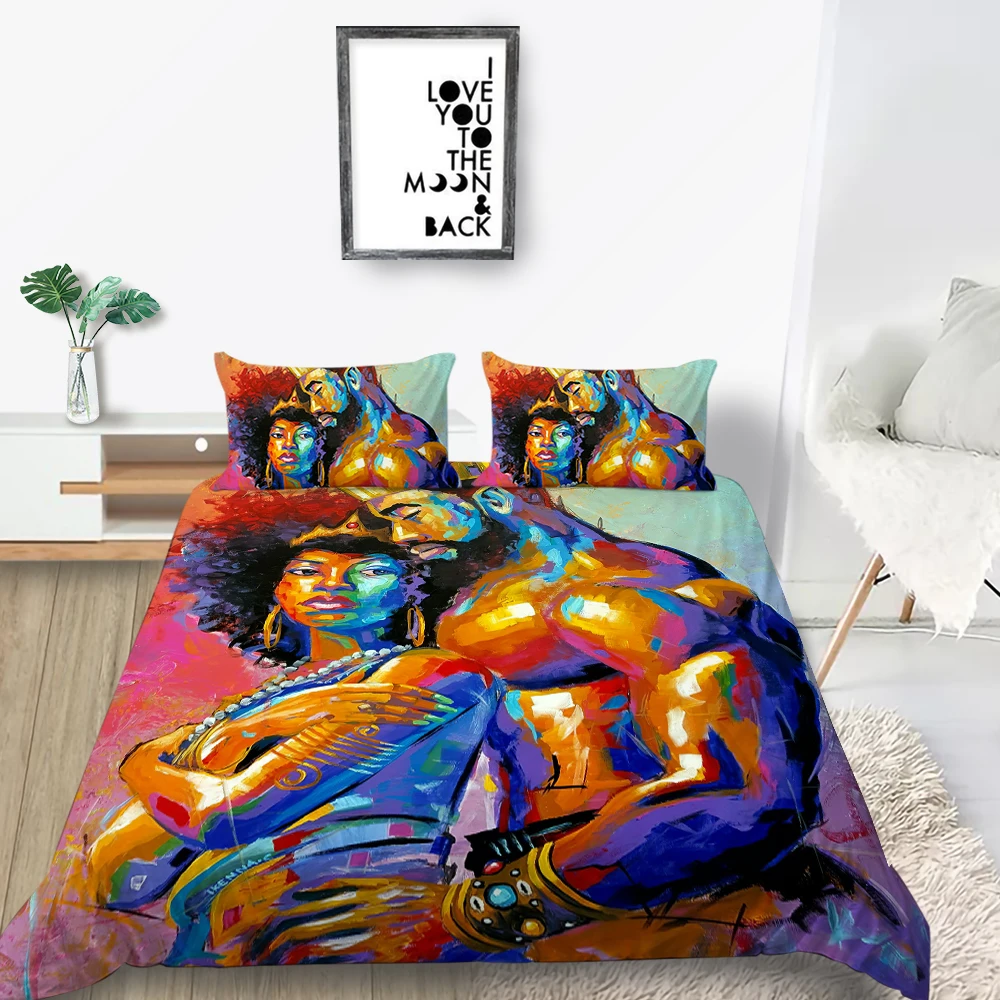 

3D Sexy Oil painting couple hugging printing Bedding set duvet cover with pillowcases Full Queen King sizes
