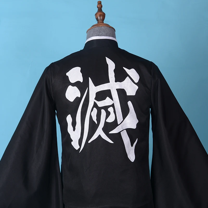 Аниме Comic Demon Slayer Kimetsu no Yaiba Косплей костюмы Tokitou Muichirou костюмы для праздника костюмы Униформа Хэллоуин лезвие демона Кендо костюм футболка с самураем мужские черные костюмы
