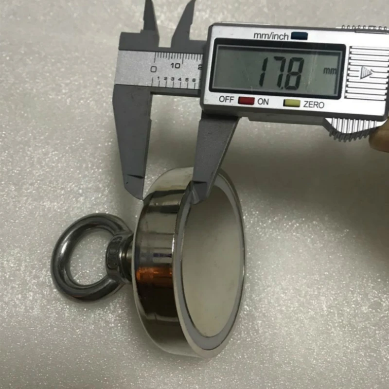 Мощный Неодимовый рыболовный магнит диаметр 75 мм максимальная сила тяги по