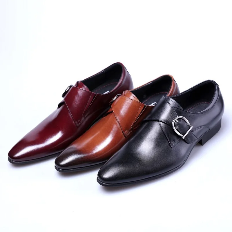

Business Men Oxfords Shoes Male Office Wedding Pointed Men's Leather Shoes Dress Shoes Men